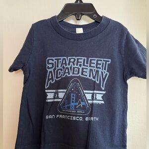 Rabbit Skins Starfleet Academy Navy Blue Kids T-Shirt